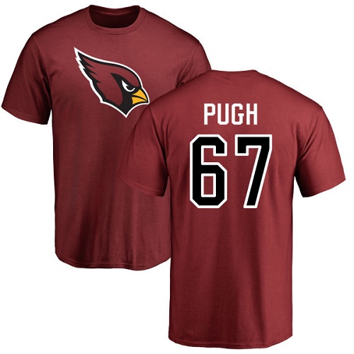 Arizona Cardinals Men Maroon Justin Pugh Name And Number Logo NFL Football #67 T Shirt->arizona cardinals->NFL Jersey